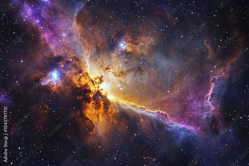 Fototapeta premium Universe galaxy background, space stars wallpaper art