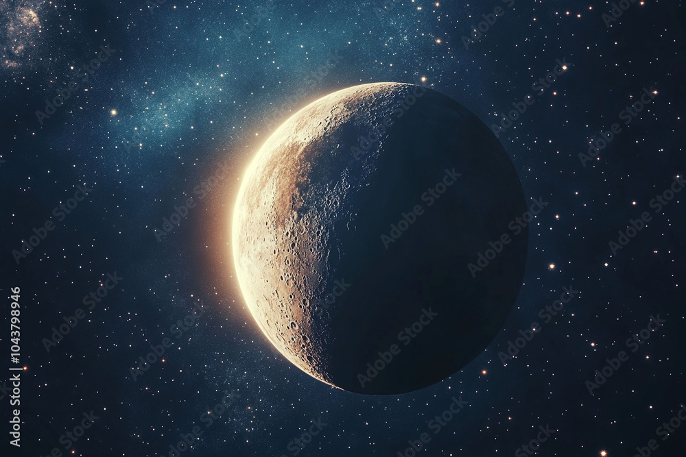 Fototapeta premium Universe galaxy background, space stars wallpaper art