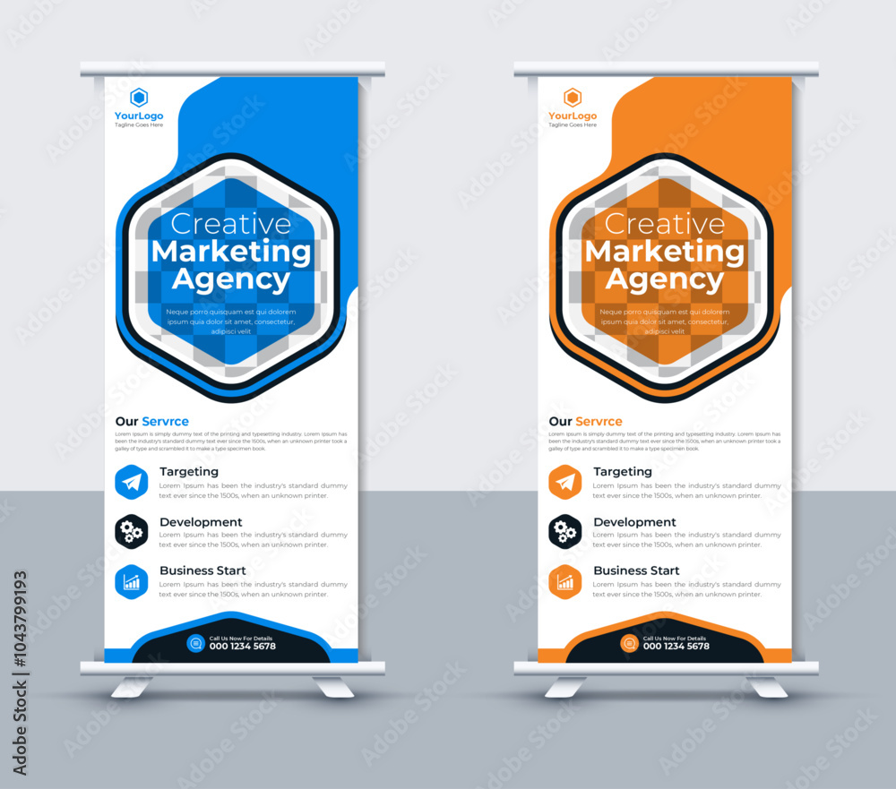 Creative corporate roll up banner design template, Vector Illustrator Creative corporate roll up banner design template, Vector Illustrator