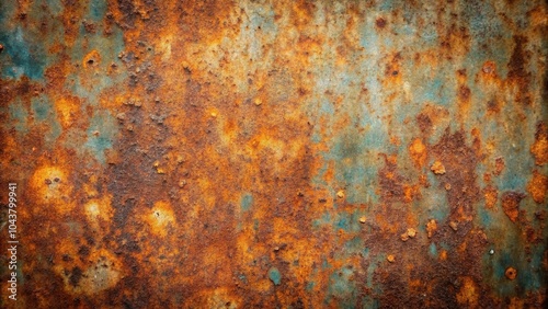 Rusty vintage steel surface with weathered patina and grunge texture