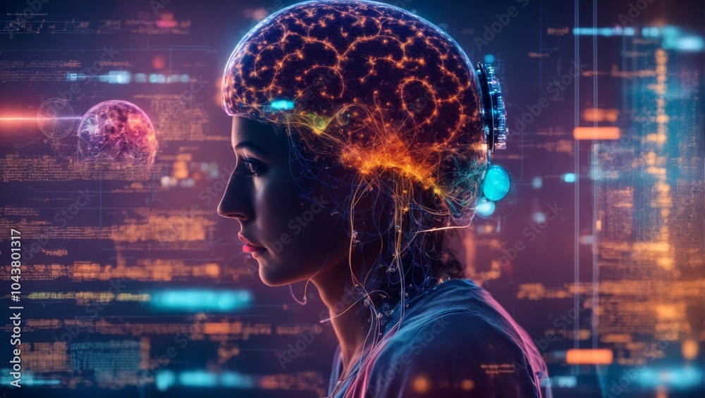 Obraz premium code technology generative Ai