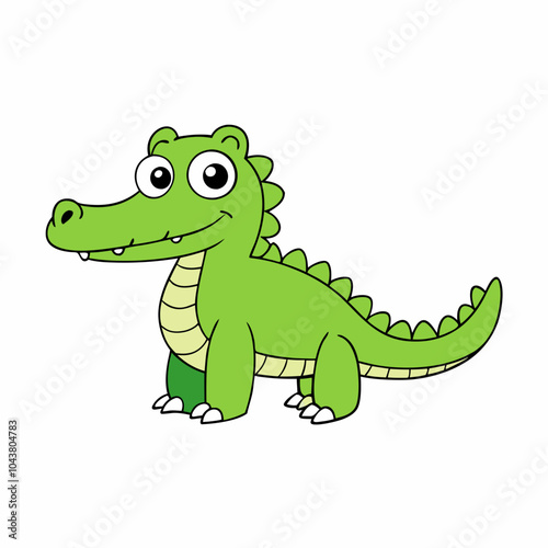 Cute Crocodile cartoon vector illustration