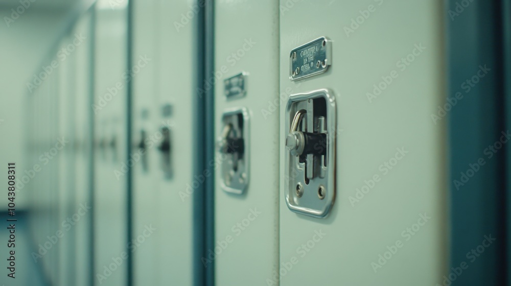 Naklejka premium Exploring the design and functionality of locker systems in schools