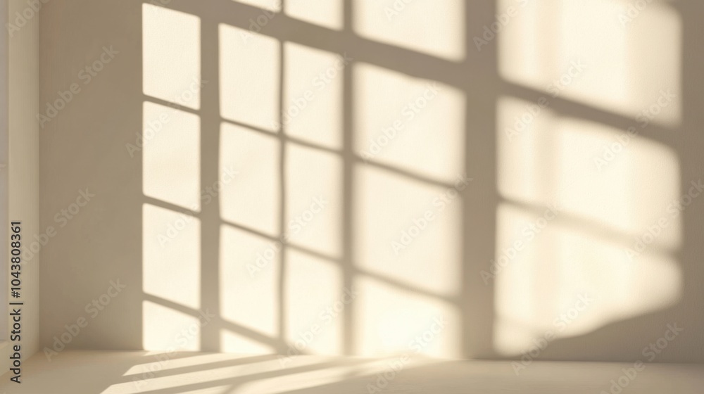 Soft shadows cast by a window on a wall Soft shadows cast by a window on a wall