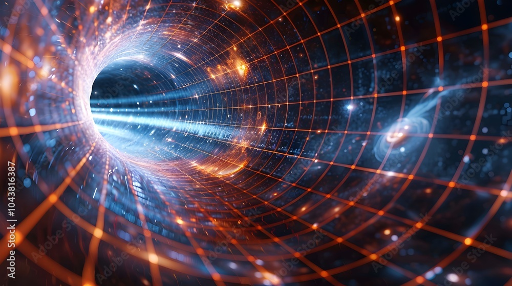 Obraz premium Captivating Swirling Vortex of Luminous Energy in the Cosmic Dimension
