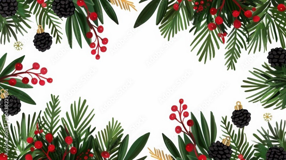 Minimalist Hand-Drawn Christmas Lights Sketch