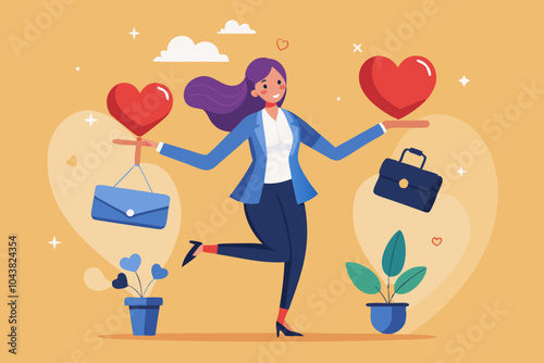 Happy professional woman celebrating business success, holding briefcase and representing work-life balance and personal achievement in her career.