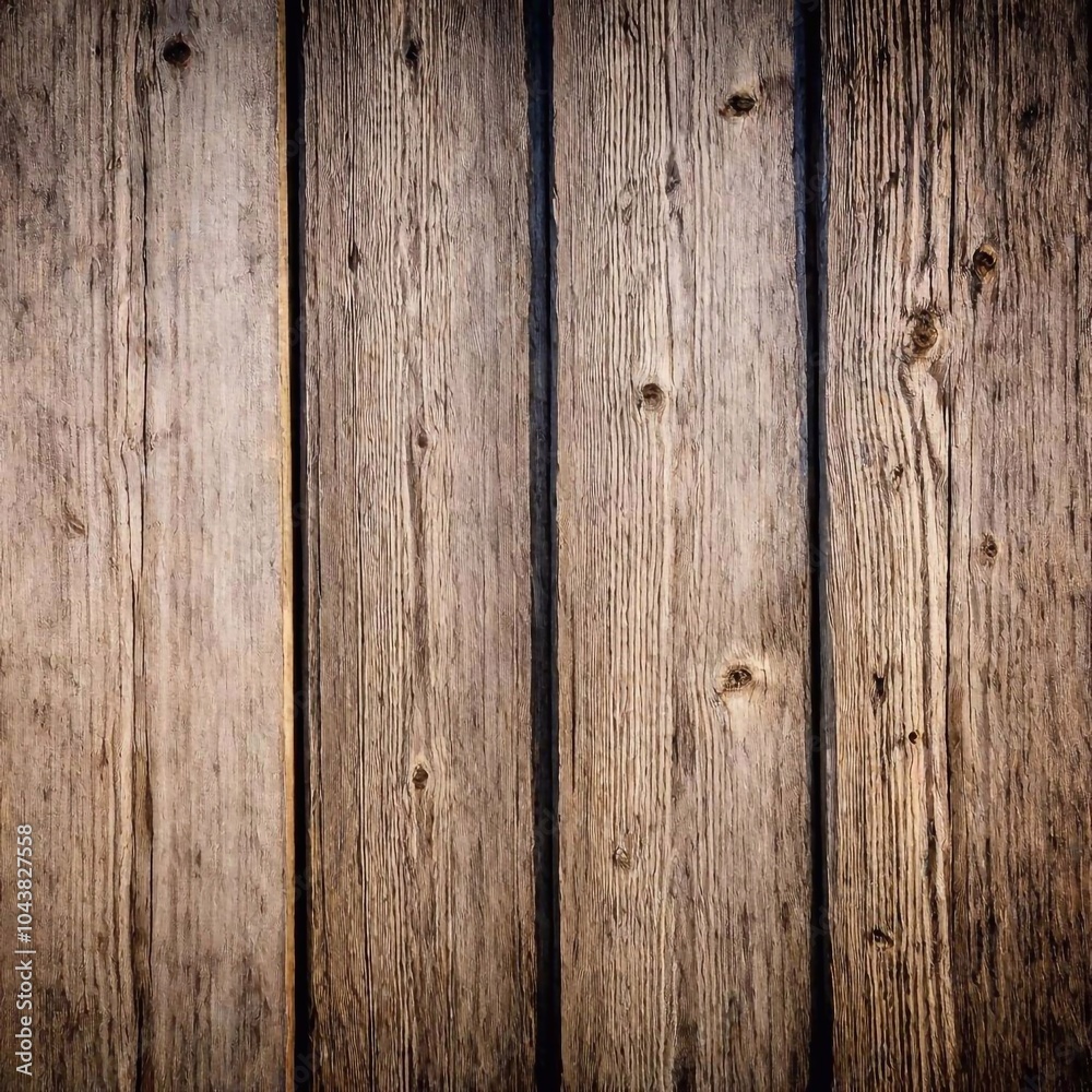 Fototapeta premium A high-resolution photo of a wooden fence or panel with a realistic texture, including weathered surfaces, natural grain patterns, and subtle color changes