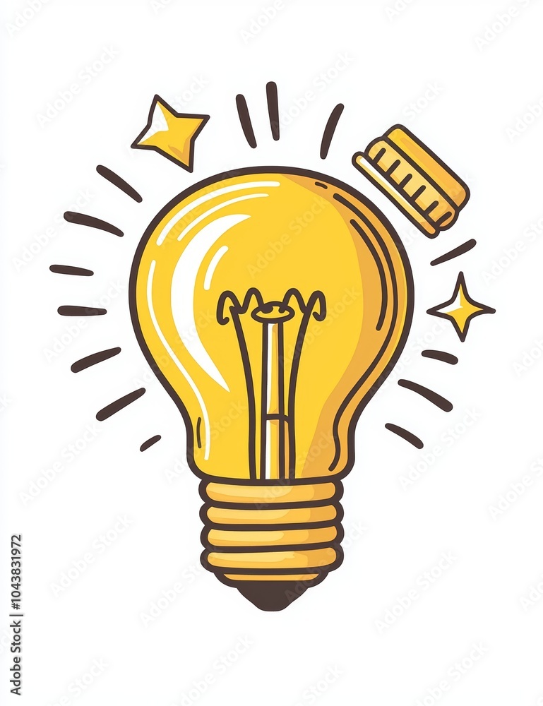 Isolated light bulb with a graph inside on a white background Isolated light bulb with a graph inside on a white background
