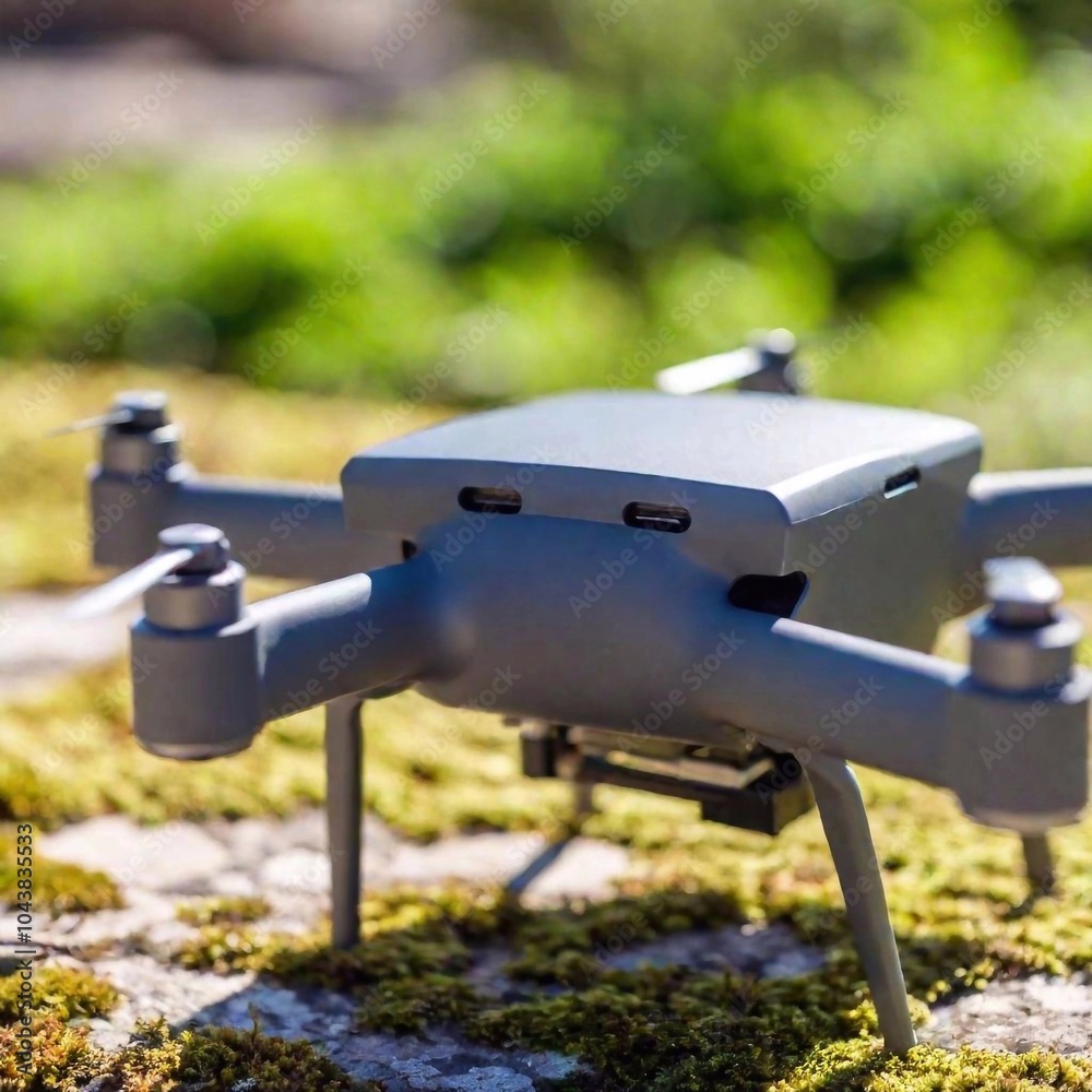 extreme close-up shot of a drone, blurred background extreme close-up shot of a drone, blurred background