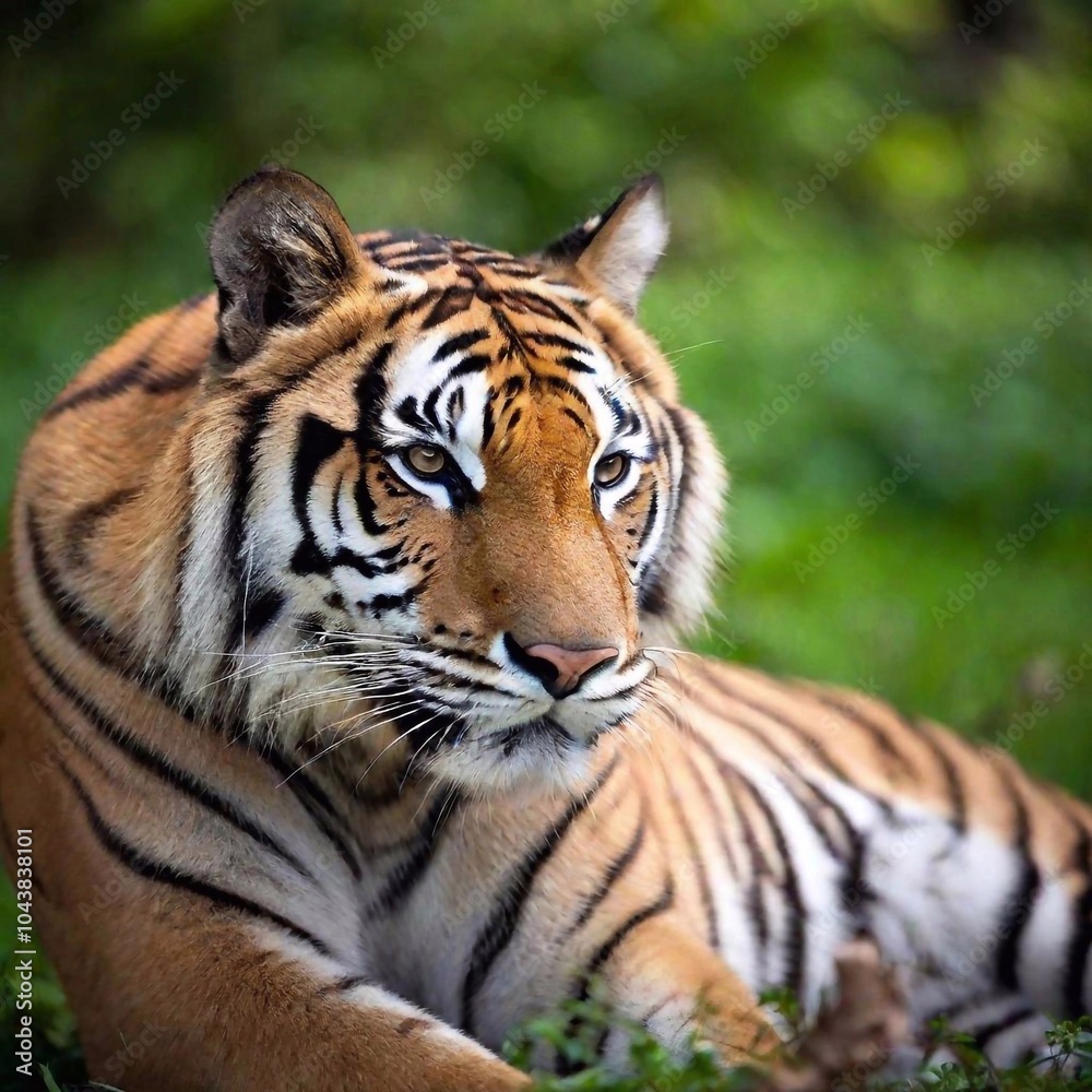 close-up of a tiger fur, the rich orange and black stripes in sharp focus, while the rest of the animal and the forest floor gradually fade into a gentle blur, giving texture to its coat close-up of a tiger fur, the rich orange and black stripes in sharp focus, while the rest of the animal and the forest floor gradually fade into a gentle blur, giving texture to its coat