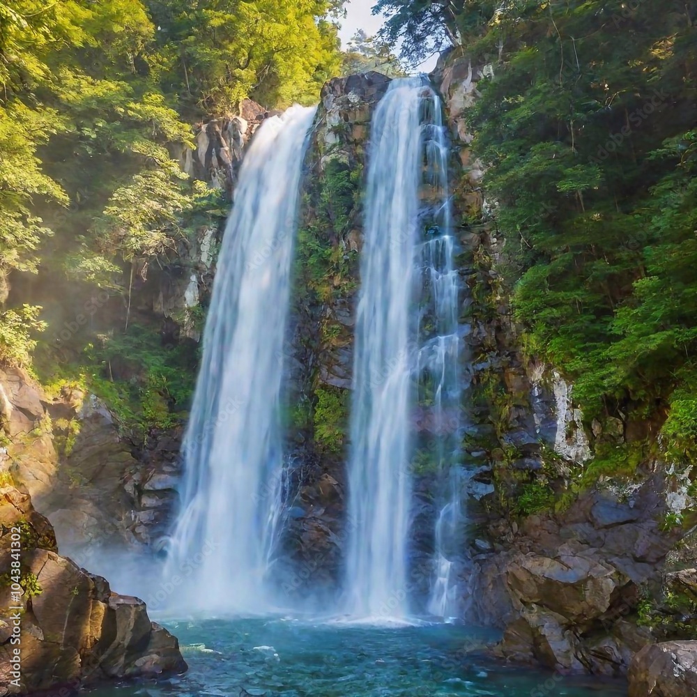 Fototapeta premium beautiful waterfall in the forest