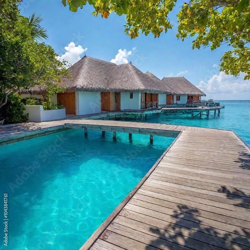 Wallpaper Mural beautiful luxury resort in the maldives Torontodigital.ca