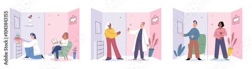 Personal zone vector illustration. Uniqueness is essence our individuality Feeling comfortable and at ease in our personal space is essential for relaxation The personal zone concept explores