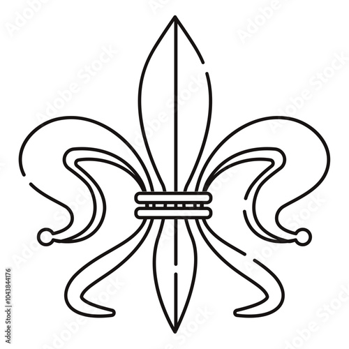 Fleur de lys coat of arms symbol icon Vector