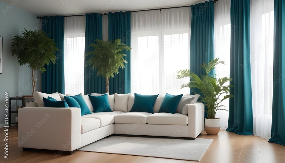 Illustration of the living room interior Illustration of the living room interior