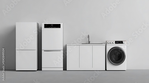 Modern Black Coffee Machine in a Stylish Kitchen with Cup - Sleek Home Appliance Closeup