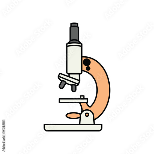 Microscope colored vector icon on white background. Stock vector EPS10