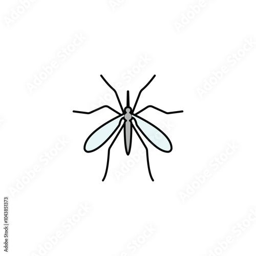 Mosquito colored vector icon on white background. Stock vector EPS10