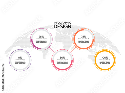 Circle percentage infographic diagrams set. Percentage pie chart for infographics.