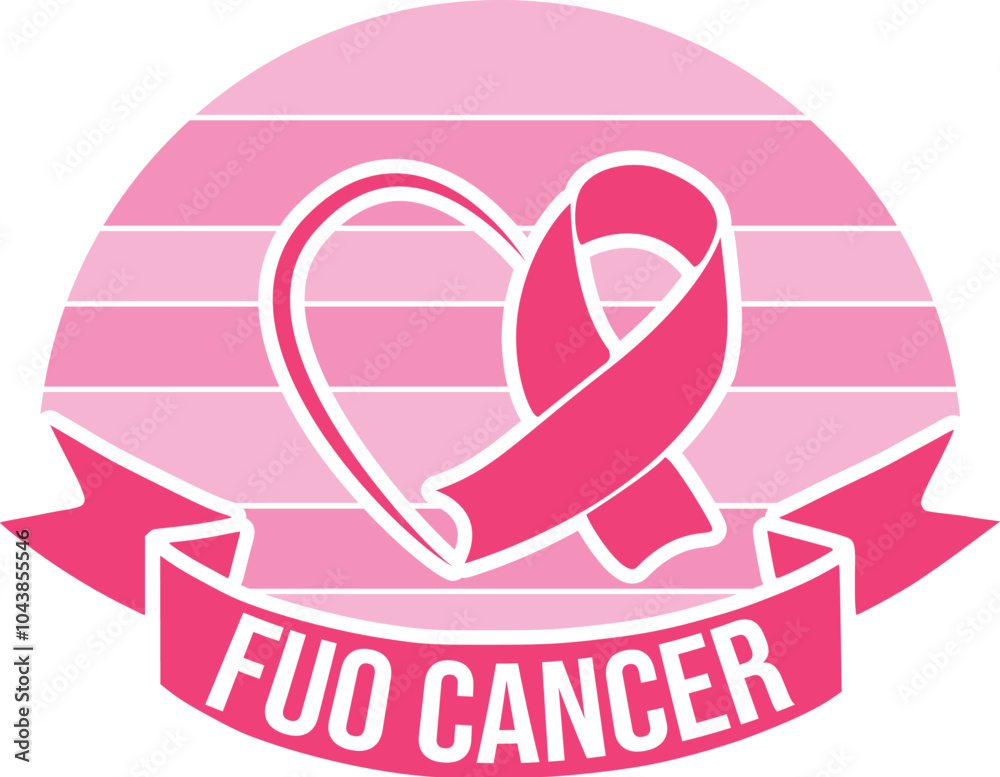 Fototapeta premium Breast Cancer T-shirt Design, Breast Cancer Awareness, Inspirational Breast Cancer Survivor T-Shirt, Hope and Strength Pink Ribbon, Support Breast Cancer Fighters, Faith Over Fear, Warrior Woman.