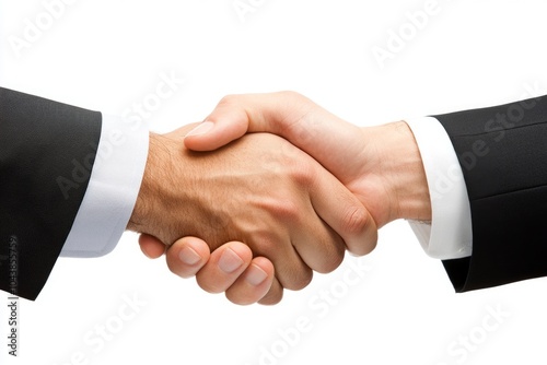 Close-up of a business handshake signifying partnership and agreement