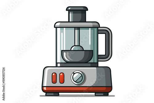 Modern food processor vector art illustration design