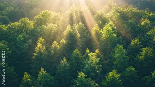 Sunlight Through Forest Canopy