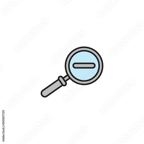 Zoom out colored vector icon on white background. Stock vector EPS10