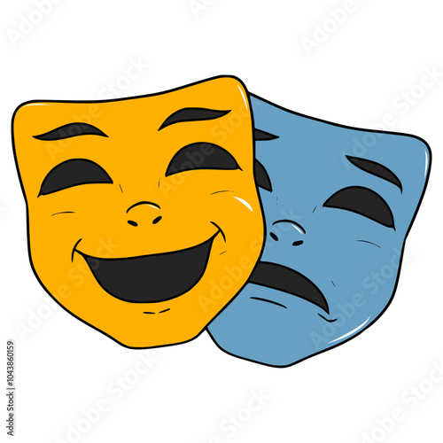 theater icon illustration hand drawn isolated vector