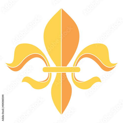 Fleur de lys coat of arms symbol icon Vector