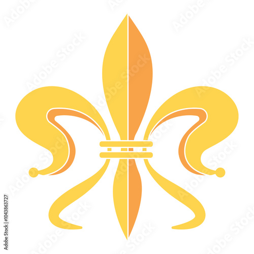 Fleur de lys coat of arms symbol icon Vector