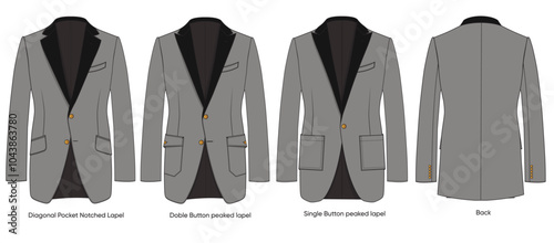 Set of Luxury Tuxedo Blazer 
