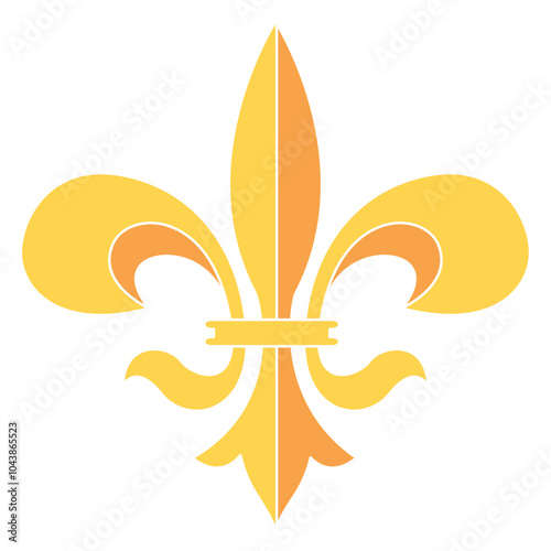 Fleur de lys coat of arms symbol icon Vector