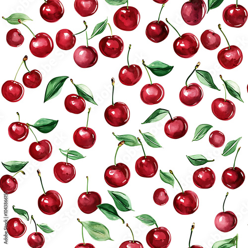 Vibrant Red Cherry on Crisp White Background