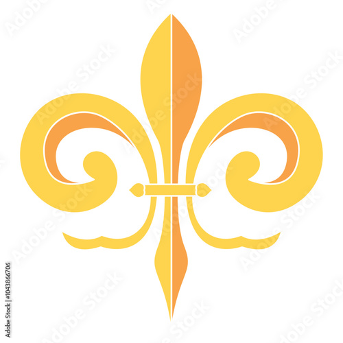Fleur de lys coat of arms symbol icon Vector