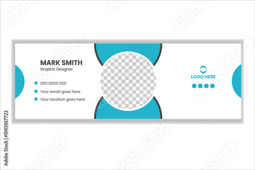 
Email signature or email footer and personal social media facebook cover design template