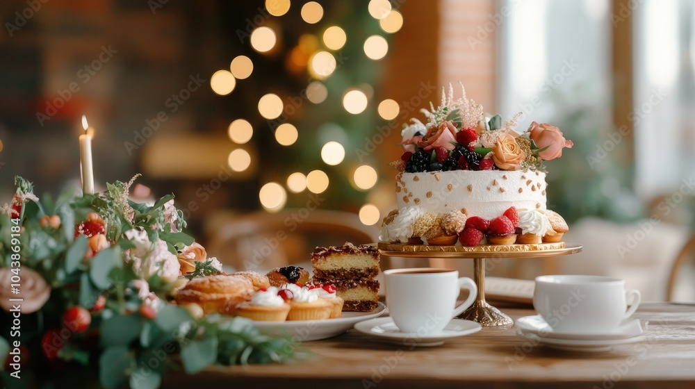 Elegant Dessert Table for Wedding Celebration Elegant Dessert Table for Wedding Celebration
