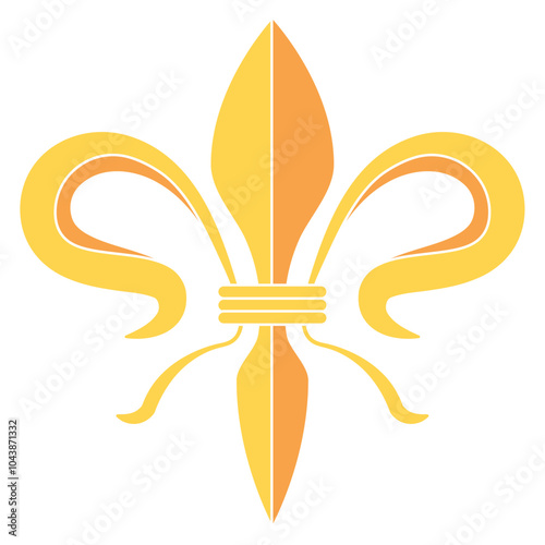 Fleur de lys coat of arms symbol icon Vector