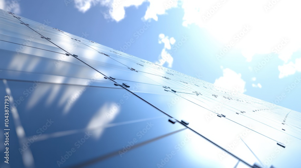 Solar Panels Under Sunlight - Generative AI. Solar Panels Under Sunlight - Generative AI.
