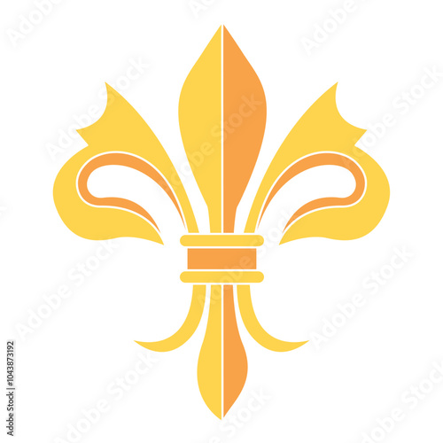 Fleur de lys coat of arms symbol icon Vector