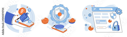 Internet stock market trading, money investment concept. Online currency, blockchain technology. Cryptocurrency exchange platform, marketplace. Financial digital payment system. Decentralised finance