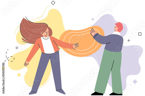Personal zone vector illustration. Conformity can limit personal growth and suppress individuality Seeking comfort in familiar environments is natural human behavior Embracing our unique individuality