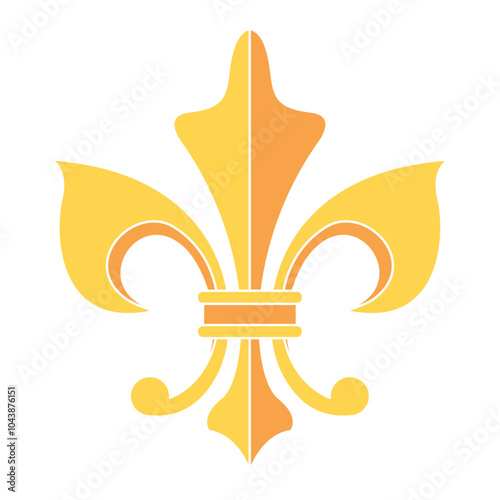Fleur de lys coat of arms symbol icon Vector