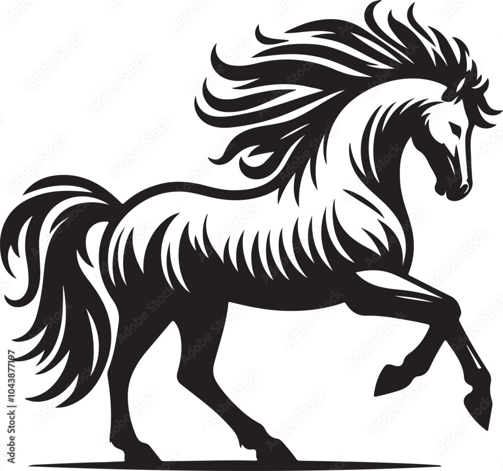 Silhouette of Horse on white background eps 10 Silhouette of Horse on white background eps 10