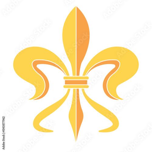 Fleur de lys coat of arms symbol icon Vector