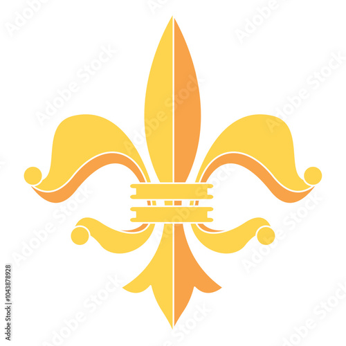 Fleur de lys coat of arms symbol icon Vector