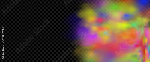 Background of an explosion of colorful smoke clouds.Multicolor fog with blue and yellow particles.Explosions of color powder.