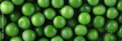 Fresh Green Peas Arrangement on White, Close-Up Macro Shot