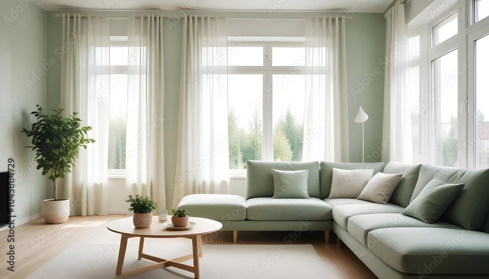 Illustration of the living room interior Illustration of the living room interior